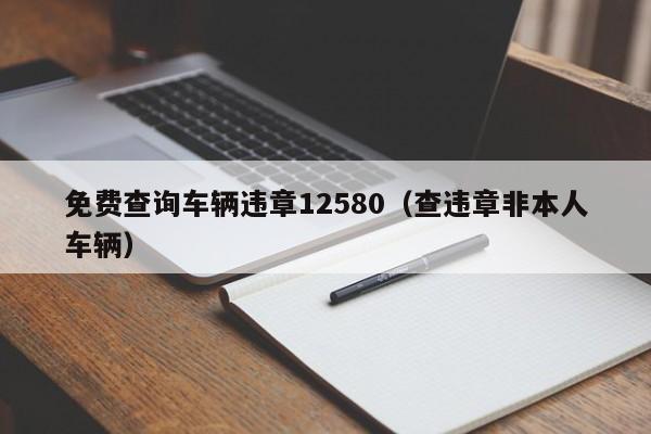 免费查询车辆违章12580（查违章非本人车辆）